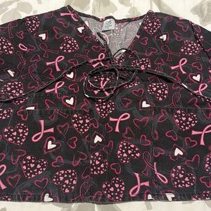 Breast Cancer Awareness Scrub Top 💗